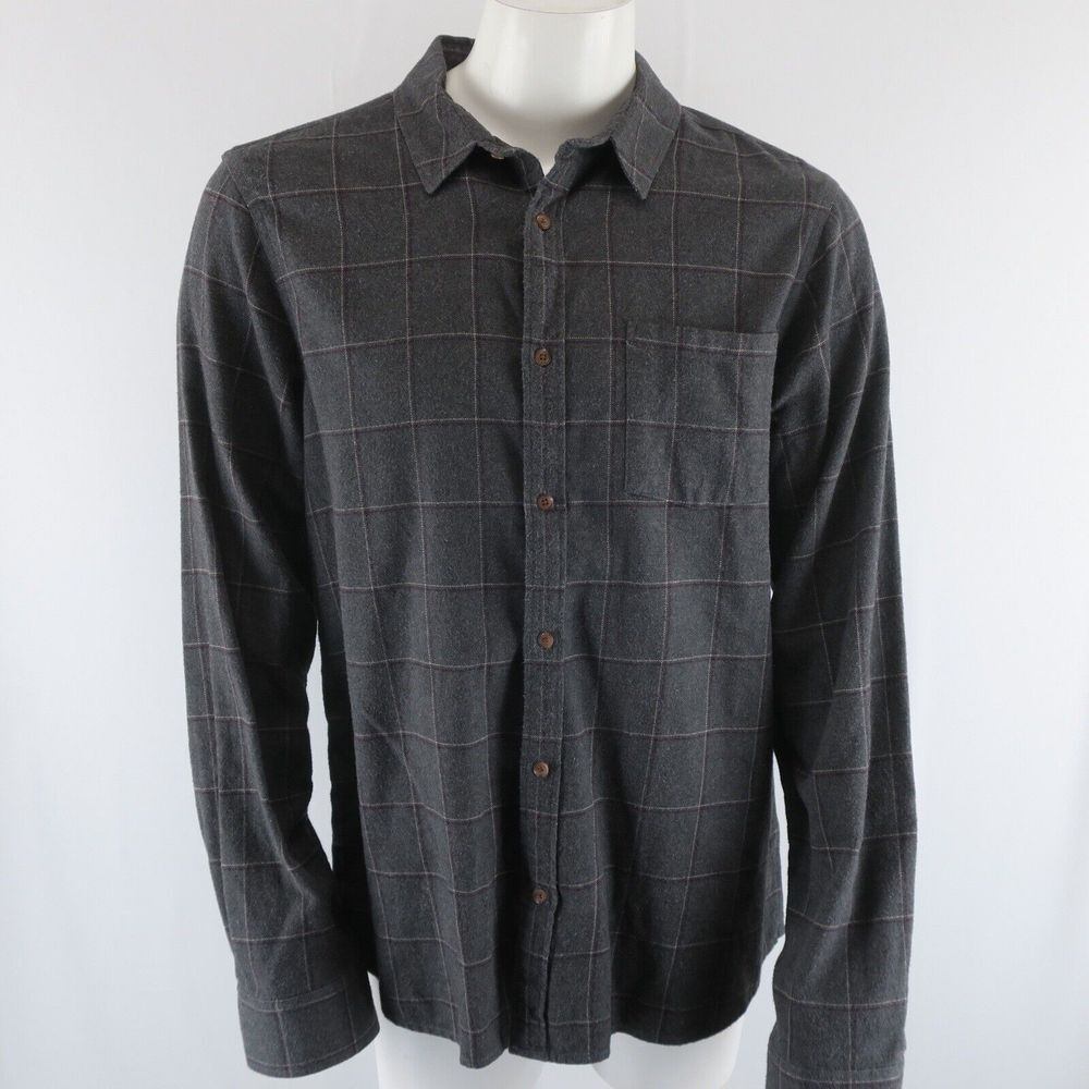 Marine Layer Long Sleeve Button Up Shirt Mens‎ XL 100% Cotton Flannel